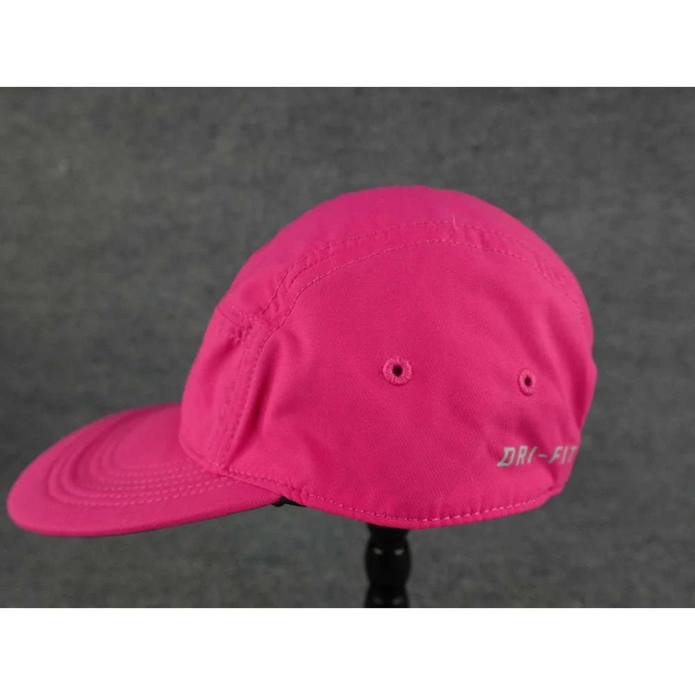Nike AW84 Dri‎ Fit 5 Panel Hat Cap Pink Fuchsia Reflective Swoosh Running Golf - Picture 5 of 7